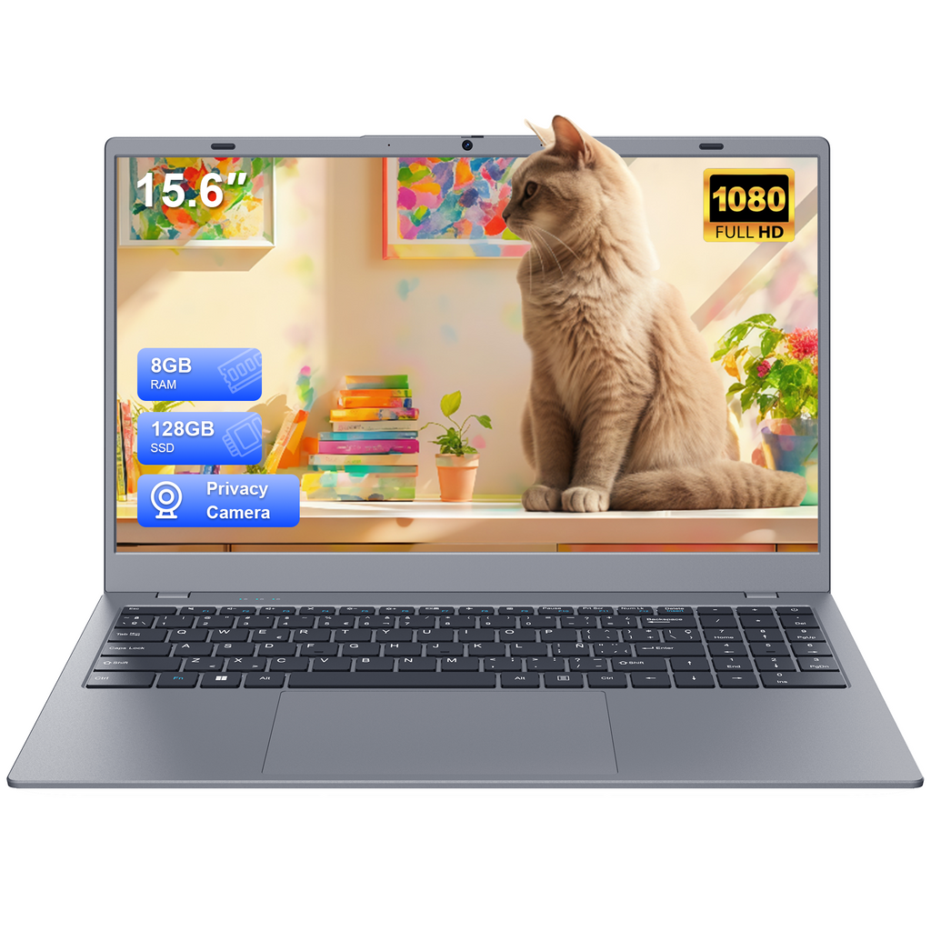 Coolby Laptop,15.6'' Laptop Computer,8GB RAM LPDDR4 128GB SSD(Expandable to 1TB), AMD Athlon Processor Up to 2.6 GHz,WiFi 5,BT 5.0, Webcam, Poratable Student and Business ,Home Laptops