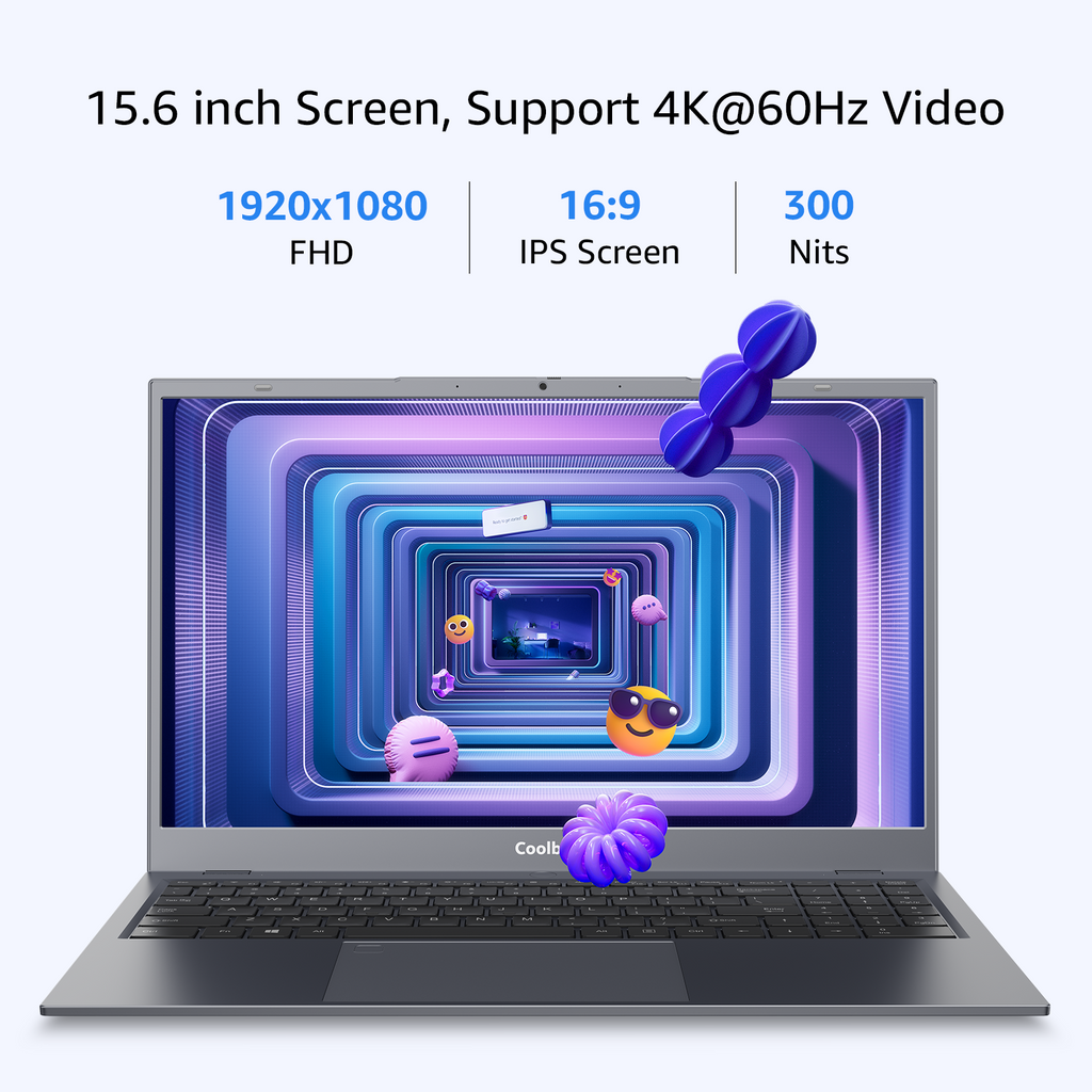 15.6inch Windows 11 Laptop, 16GB RAM/1TB NVMe SSD, 1920x1080 IPS Displ –  Coolby Official Store