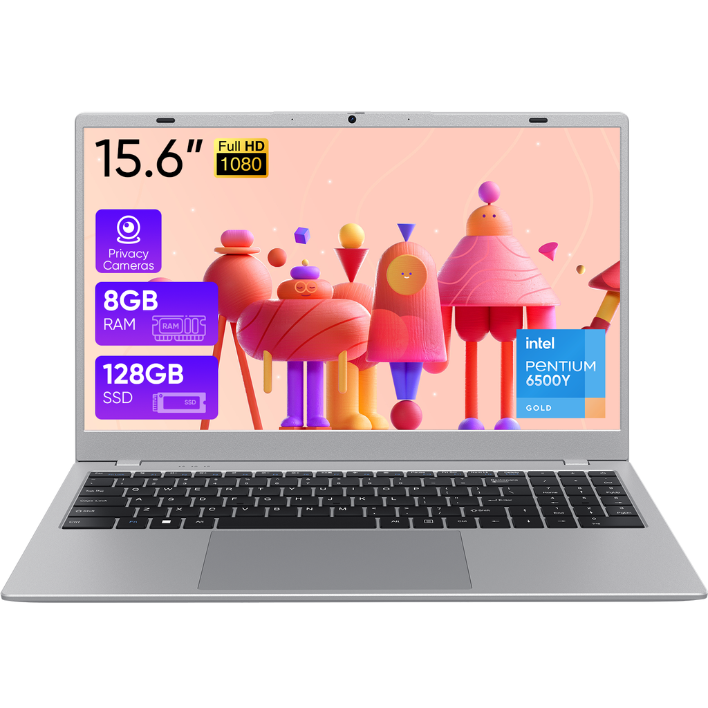 Coolby Laptop,15.6'' Laptop Computer,8GB RAM 128GB SSD, Intel Processor Up to 3.4 GHz,WiFi 5,BT 5.0, Webcam, Office 2024,Poratable Student and Business ,Home Laptops